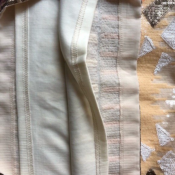 English Rose Yellow Sunrise Sequin Mini Skirt- size M/L - Picture 6 of 14